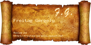 Freitag Gergely névjegykártya